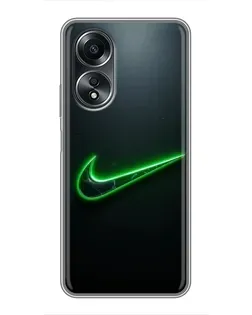 Чехол для OPPO A58 (4G) с картинкой «Неоновый контур Nike» Чехол для OPPO A58 (4G) с картинкой «Неоновый контур Nike»