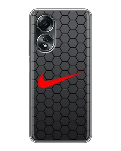 Чехол для OPPO A58 (4G) с картинкой «Nike — карбоновая сетка» Чехол для OPPO A58 (4G) с картинкой «Nike — карбоновая сетка»