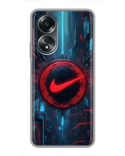 Чехол для OPPO A58 (4G) с картинкой «Техногенный стиль Nike» Чехол для OPPO A58 (4G) с картинкой «Техногенный стиль Nike»