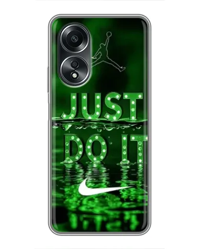 Чехол для OPPO A58 (4G) с картинкой «Зеленый неоновый Nike» Чехол для OPPO A58 (4G) с картинкой «Зеленый неоновый Nike»