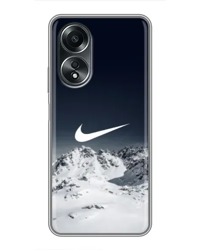 Чехол для OPPO A58 (4G) с картинкой «Nike — зимние горы» Чехол для OPPO A58 (4G) с картинкой «Nike — зимние горы»