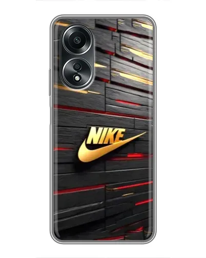Чехол для OPPO A58 (4G) с картинкой «Золотой Nike на металле» Чехол для OPPO A58 (4G) с картинкой «Золотой Nike на металле»
