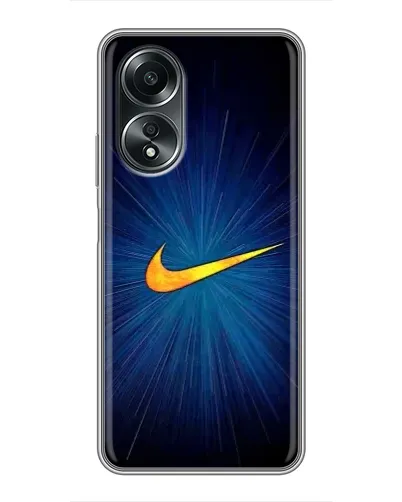 Чехол для OPPO A58 (4G) с картинкой «Синий пульс Nike» Чехол для OPPO A58 (4G) с картинкой «Синий пульс Nike»