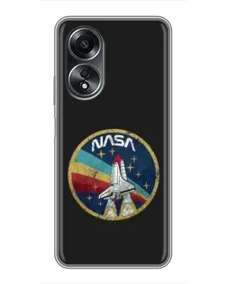 Чехол для OPPO A58 (4G) с картинкой «NASA — эмблема миссии» Чехол для OPPO A58 (4G) с картинкой «NASA — эмблема миссии»