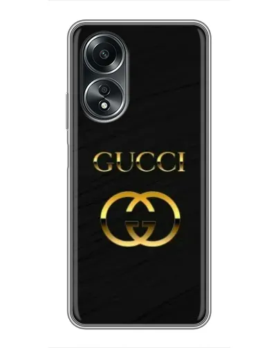Чехол для OPPO A58 (4G) с картинкой «Золотой логотип Gucci» Чехол для OPPO A58 (4G) с картинкой «Золотой логотип Gucci»