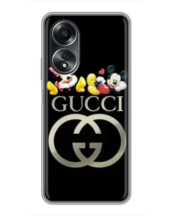 Чохол для OPPO A58 (4G) з картинкою «Gucci — герої Disney»