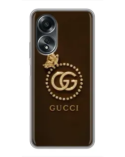 Чохол для OPPO A58 (4G) з картинкою «Gucci — золотий метелик»