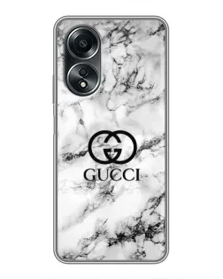 Чохол для OPPO A58 (4G) з картинкою «Gucci — мармуровий шик»