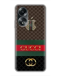 Чохол для OPPO A58 (4G) з картинкою «Gucci — брендований десерт»