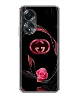 Чохол для OPPO A58 (4G) з картинкою «Gucci — неонова троянда»