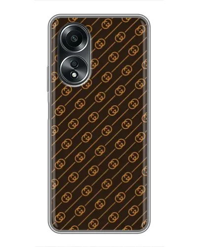 Чехол для OPPO A58 (4G) с картинкой «Gucci — золотые диагонали» Чехол для OPPO A58 (4G) с картинкой «Gucci — золотые диагонали»