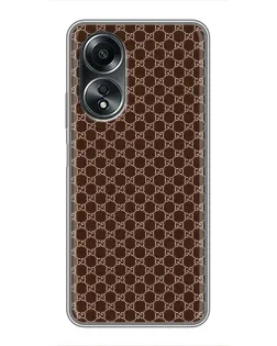 Чохол для OPPO A58 (4G) з картинкою «Gucci — шоколадна сітка»
