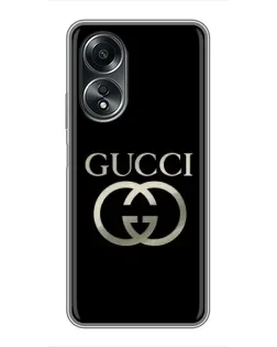 Чохол для OPPO A58 (4G) з картинкою «Gucci — золото на чорному»
