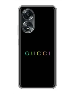 Чохол для OPPO A58 (4G) з картинкою «Gucci — неоновий мінімалізм»