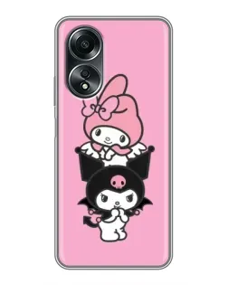 Чехол для OPPO A58 (4G) с картинкой «My Melody и Kuromi» Чехол для OPPO A58 (4G) с картинкой «My Melody и Kuromi»