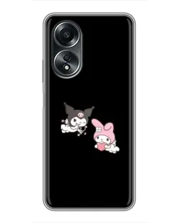 Чехол для OPPO A58 (4G) с картинкой «My Melody и Kuromi» Чехол для OPPO A58 (4G) с картинкой «My Melody и Kuromi»