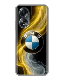Чехол для OPPO A58 (4G) с картинкой «Золотистый дым BMW» Чехол для OPPO A58 (4G) с картинкой «Золотистый дым BMW»