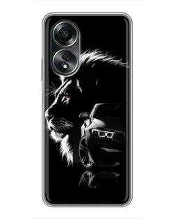 Чехол для OPPO A58 (4G) с картинкой «BMW и лев» Чехол для OPPO A58 (4G) с картинкой «BMW и лев»