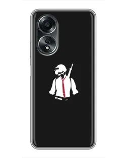 Чехол для OPPO A58 (4G) с картинкой «PUBG — силуэт воина» Чехол для OPPO A58 (4G) с картинкой «PUBG — силуэт воина»