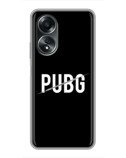 Чехол для OPPO A58 (4G) с картинкой «PUBG — белый логотип» Чехол для OPPO A58 (4G) с картинкой «PUBG — белый логотип»