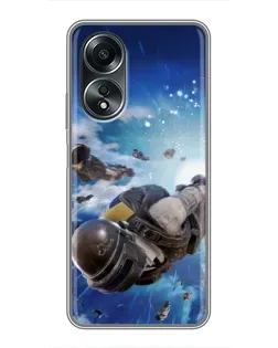 Чехол для OPPO A58 (4G) с картинкой «Десант PUBG — прыжок» Чехол для OPPO A58 (4G) с картинкой «Десант PUBG — прыжок»