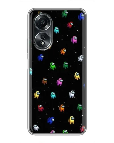 Чехол для OPPO A58 (4G) с картинкой «Экипаж Among Us»