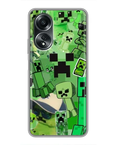 Чехол для OPPO A58 (4G) с картинкой «Криперы Minecraft» Чехол для OPPO A58 (4G) с картинкой «Криперы Minecraft»