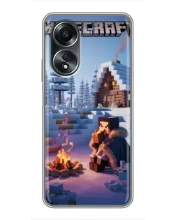 Чехол для OPPO A58 (4G) с картинкой «Зимний Minecraft» Чехол для OPPO A58 (4G) с картинкой «Зимний Minecraft»