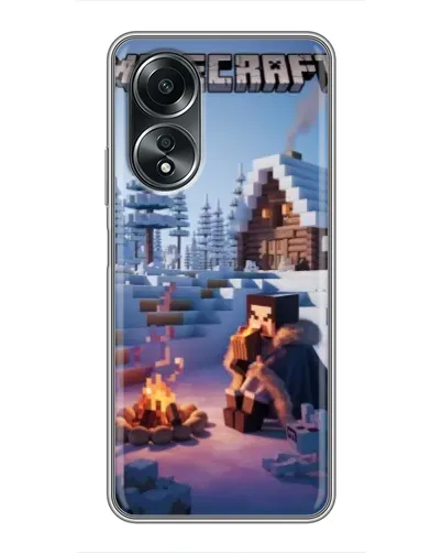 Чехол для OPPO A58 (4G) с картинкой «Зимний Minecraft» Чехол для OPPO A58 (4G) с картинкой «Зимний Minecraft»