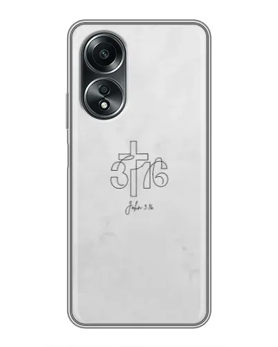 Чехол для OPPO A58 (4G) с картинкой «Иоанна 3:16 Крест» Чехол для OPPO A58 (4G) с картинкой «Иоанна 3:16 Крест»