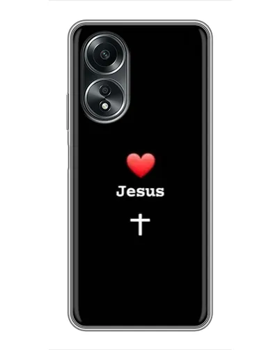 Чехол для OPPO A58 (4G) с картинкой «Сердце - Jesus» Чехол для OPPO A58 (4G) с картинкой «Сердце - Jesus»