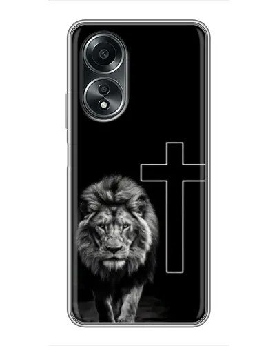 Чехол для OPPO A58 (4G) с картинкой «Лев и Крест» Чехол для OPPO A58 (4G) с картинкой «Лев и Крест»