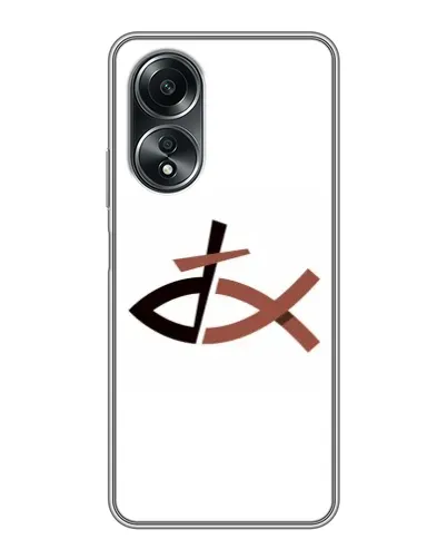 Чехол для OPPO A58 (4G) с картинкой «Рыба и крест» Чехол для OPPO A58 (4G) с картинкой «Рыба и крест»