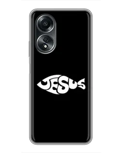 Чехол для OPPO A58 (4G) с картинкой «Рыба Jesus» Чехол для OPPO A58 (4G) с картинкой «Рыба Jesus»