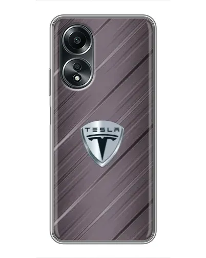 Чехол для OPPO A58 (4G) с картинкой «Металлическая текстура Tesla» Чехол для OPPO A58 (4G) с картинкой «Металлическая текстура Tesla»