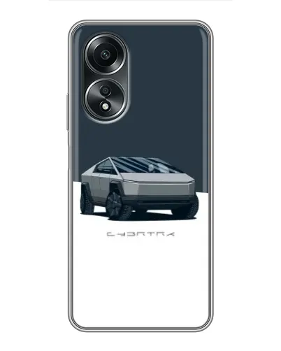 Чехол для OPPO A58 (4G) с картинкой «Серебристый Cybertruck Tesla» Чехол для OPPO A58 (4G) с картинкой «Серебристый Cybertruck Tesla»