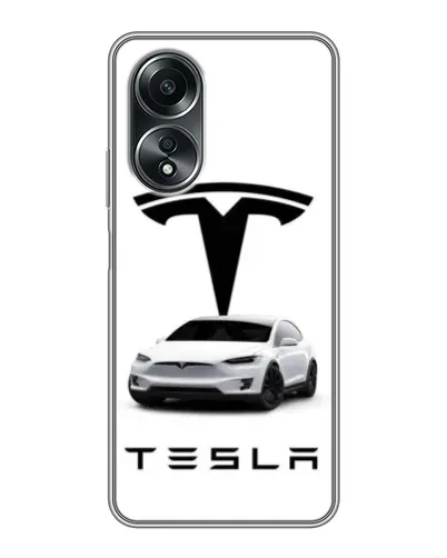 Чехол для OPPO A58 (4G) с картинкой «Tesla White Style» Чехол для OPPO A58 (4G) с картинкой «Tesla White Style»
