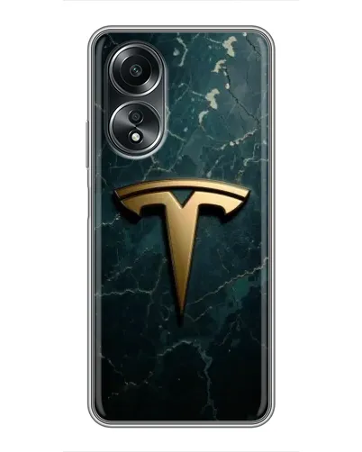 Чехол для OPPO A58 (4G) с картинкой «Мраморная Tesla Gold» Чехол для OPPO A58 (4G) с картинкой «Мраморная Tesla Gold»