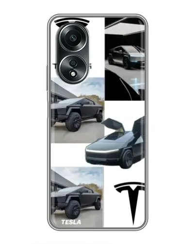 Чехол для OPPO A58 (4G) с картинкой «Коллаж Cybertruck Tesla» Чехол для OPPO A58 (4G) с картинкой «Коллаж Cybertruck Tesla»