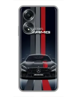 Чехол для OPPO A58 (4G) с картинкой «Mercedes — белый карбон» Чехол для OPPO A58 (4G) с картинкой «Mercedes — белый карбон»