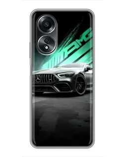 Чехол для OPPO A58 (4G) с картинкой «Темный Mercedes AMG»