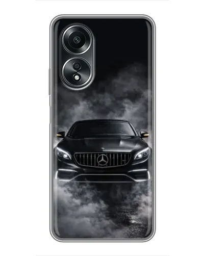 Чехол для OPPO A58 (4G) с картинкой «Mercedes в дыму» Чехол для OPPO A58 (4G) с картинкой «Mercedes в дыму»