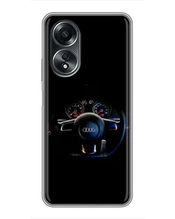 Чехол для OPPO A58 (4G) с картинкой «Салон Audi — руль» Чехол для OPPO A58 (4G) с картинкой «Салон Audi — руль»