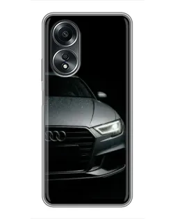 Чехол для OPPO A58 (4G) с картинкой «Audi — детализация кузова» Чехол для OPPO A58 (4G) с картинкой «Audi — детализация кузова»