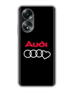Чехол для OPPO A58 (4G) с картинкой «Логотип Audi Heart» Чехол для OPPO A58 (4G) с картинкой «Логотип Audi Heart»