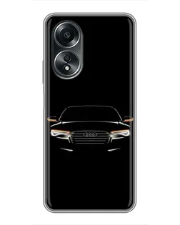 Чехол для OPPO A58 (4G) с картинкой «Audi — ночной контур» Чехол для OPPO A58 (4G) с картинкой «Audi — ночной контур»