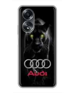 Чехол для OPPO A58 (4G) с картинкой «Пантера и Audi» Чехол для OPPO A58 (4G) с картинкой «Пантера и Audi»