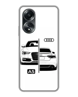 Чехол для OPPO A58 (4G) с картинкой «Audi — контрастный дизайн» Чехол для OPPO A58 (4G) с картинкой «Audi — контрастный дизайн»