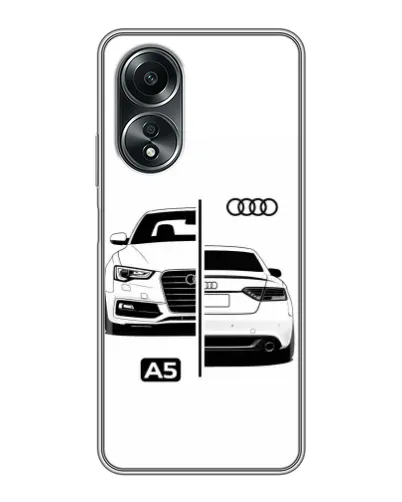 Чехол для OPPO A58 (4G) с картинкой «Audi — контрастный дизайн» Чехол для OPPO A58 (4G) с картинкой «Audi — контрастный дизайн»