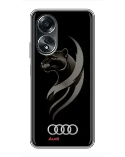 Чехол для OPPO A58 (4G) с картинкой «Графика — пантера и Audi» Чехол для OPPO A58 (4G) с картинкой «Графика — пантера и Audi»